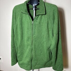 Mens North FaceBrown Green Better Sweater Fleece Full Zip Jacket Coat Adult Xl